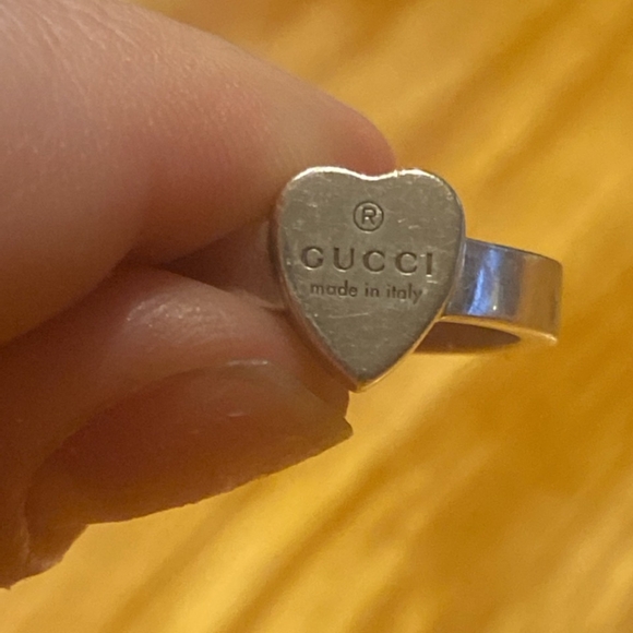 Sterling Silver Gucci Heart Ring - Picture 1 of 4